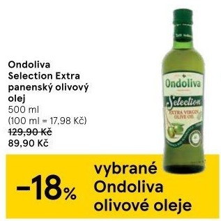 Olivový olej extra panenský Selection Ondoliva