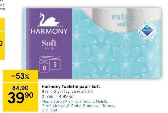 Toaletní papír 3vrstvý Harmony