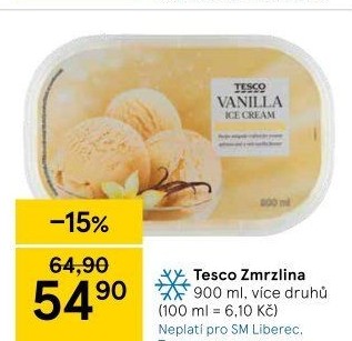Zmrzlina ve vaničce Tesco
