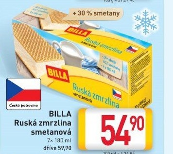 Ruská zmrzlina Billa