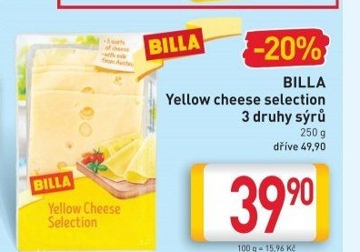 Sýr Yellow cheese selection Billa