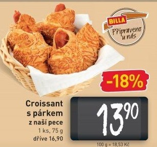 Croissant s párkem