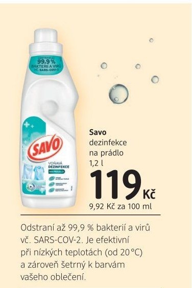 Dezinfekce na prádlo Savo