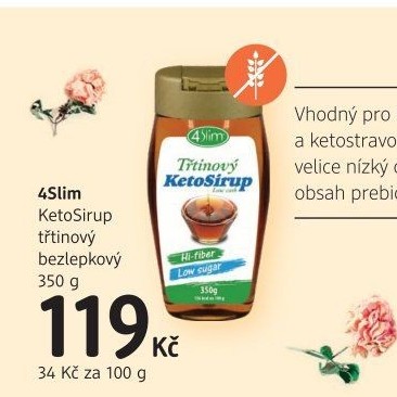Sirup KetoSirup bez lepku 4Slim