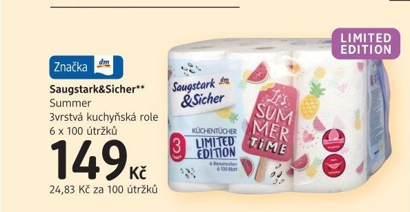 Utěrky kuchyňské 3vrstvé Saugstark&amp