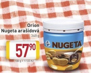 Čokokrém arašídový Nugeta Orion