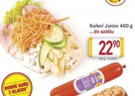 Kuřecí salám Junior DZ Klatovy
