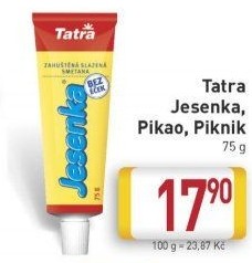 Mléko kondenzované Jesenka Tatra