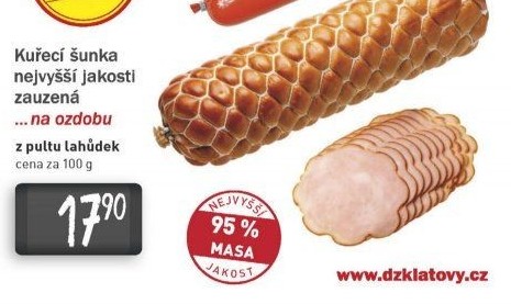 Šunka kuřecí zauzená nejvyšší jakosti DZ Klatovy