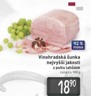 Šunka vinohradská nejvyšší jakosti LE&amp