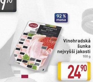 Šunka vinohradská nejvyšší jakosti LE&amp