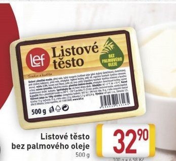 Těsto listové Lef