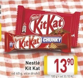 Tyčinka Kit Kat Nestlé
