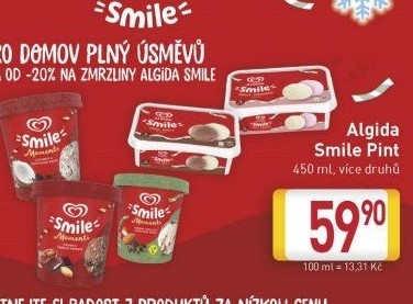 Zmrzlina v kelímku Smile Algida