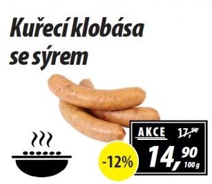 Kuřecí klobása se sýrem
