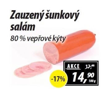 Salám šunkový zauzený