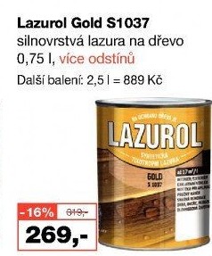 Lazura na dřevo Gold Lazurol
