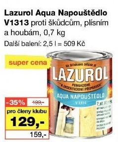 Napouštědlo na dřevo Aqua Lazurol