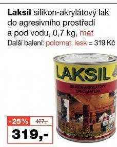 Silikon - akrylátový lak Laksil
