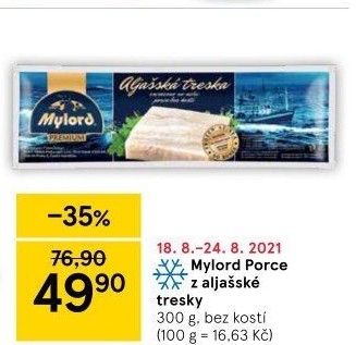Aljašská treska filé mražená Mylord