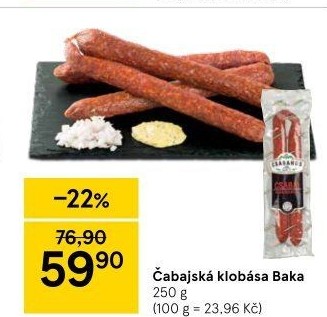 Čabajská klobása Baka Csabahús