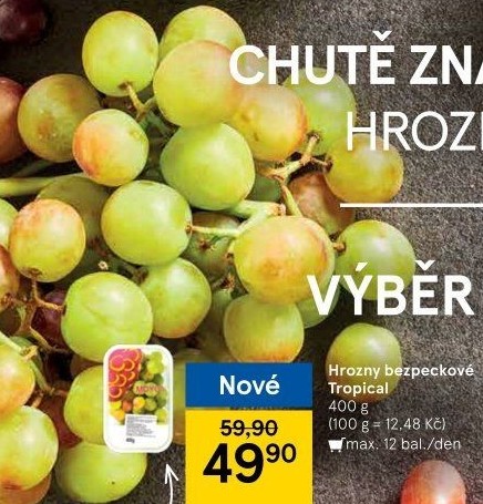 Hrozny bílé bezsemenné