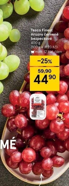 Hrozny červené bezsemenné Tesco Finest
