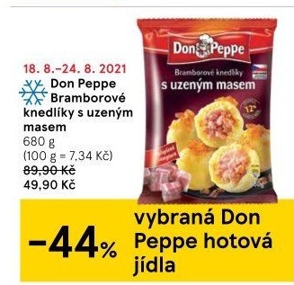 Knedlíky bramborové s uzeným masem mražené Don Peppe