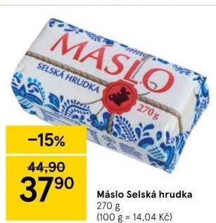 Máslo Selská hrudka