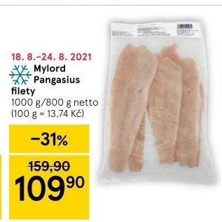 Pangasius filety mražený Mylord
