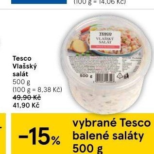 Salát vlašský Tesco