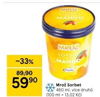 Sorbet v kelímku Mrož Prima