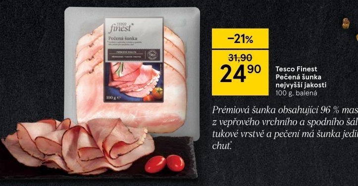 Šunka pečená nejvyšší jakosti Tesco Finest