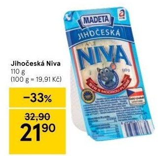 Sýr Niva Jihočeská 50% Madeta