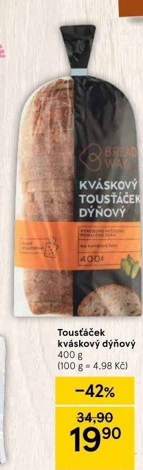 Toustový chléb kváskový Breadway