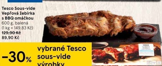 Vepřové žebírka Sous vide Tesco