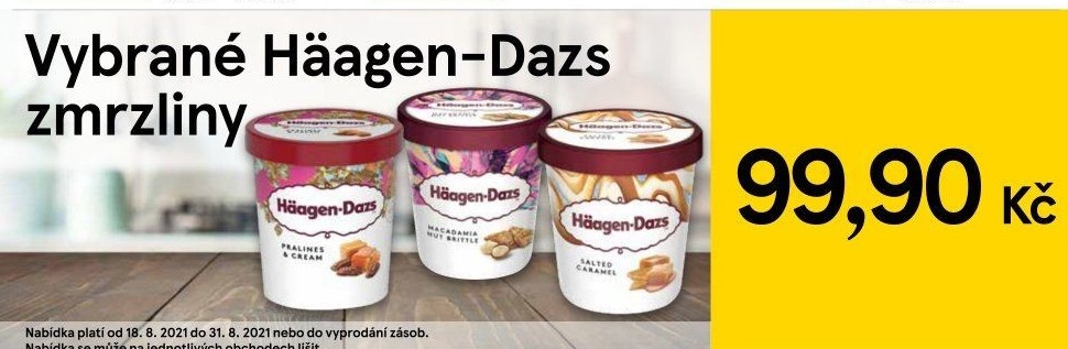 Zmrzlina v kelímku Häagen-Dazs