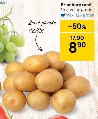 Brambory konzumní rané