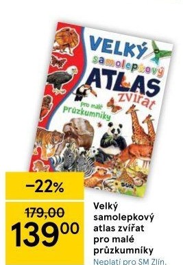 Kniha Velký samolepkový atlas zvířat pro malé průzkumníky
