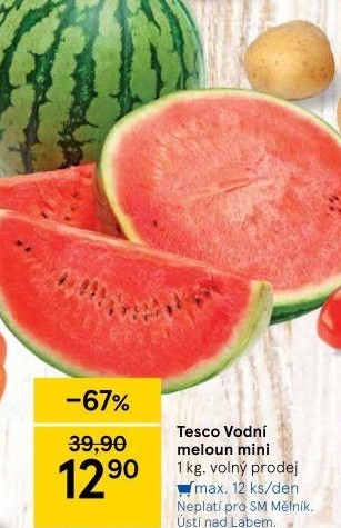 Meloun vodní Baby Tesco
