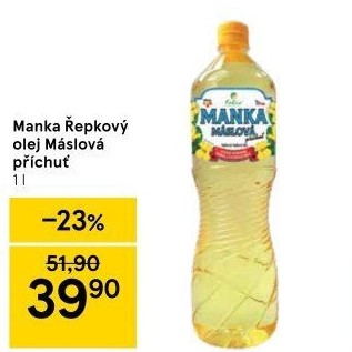 Řepkový olej Manka máslová Fabio