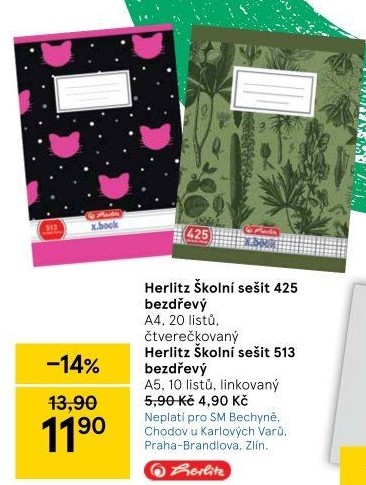 Školní sešit A4 Herlitz