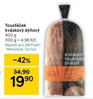 Toustový chléb kváskový Breadway