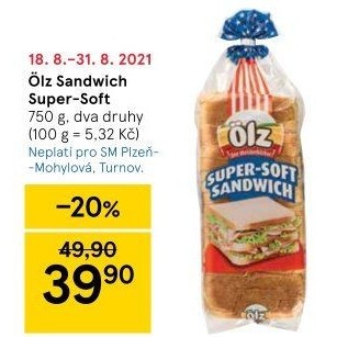 Toustový chléb Sandwich Soft Ölz