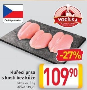Kuřecí prsa s kostí Vocílka
