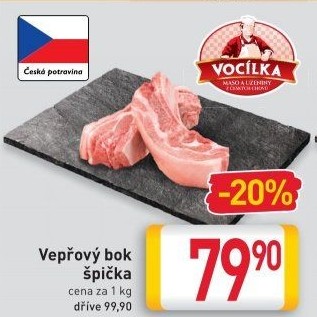 Vepřový bok s kostí špička Vocílka