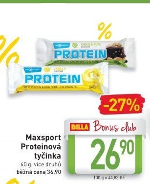 Proteinová tyčinka bez lepku Protein Maxsport
