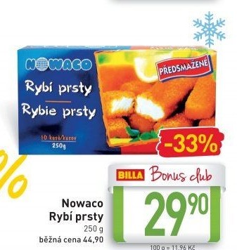 Rybí prsty předsmažené mražené Nowaco