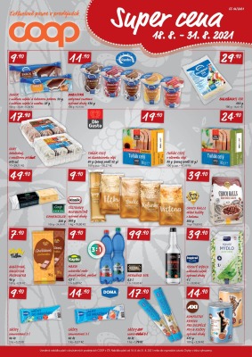 akční leták COOP 18.8.2021-31.8.2021