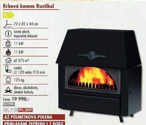 Kamna krbová Rustikal AlfaPlam